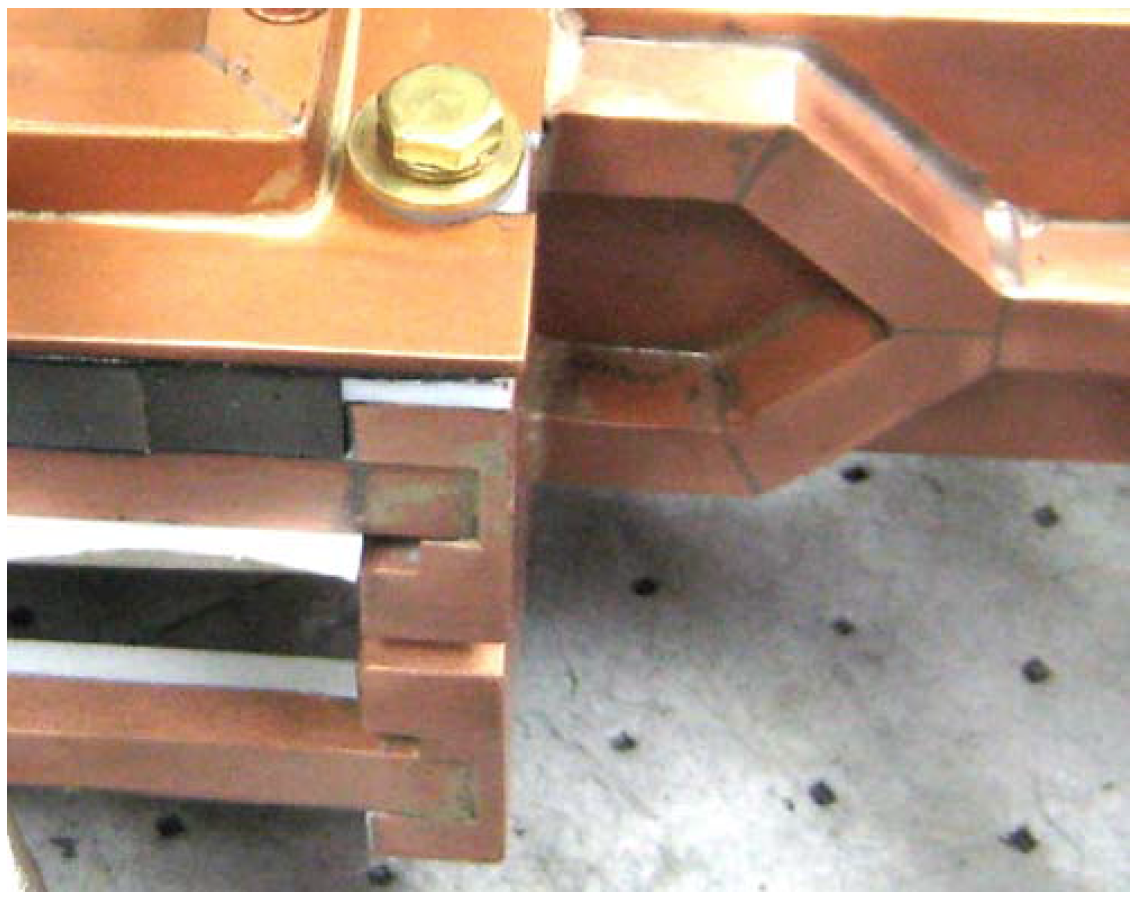 Fluxtrol | Design of Induction Coil For Generating Magnetic Field For Cancer Hyperthermia Research - Figure 7: Photograph of inductor corner