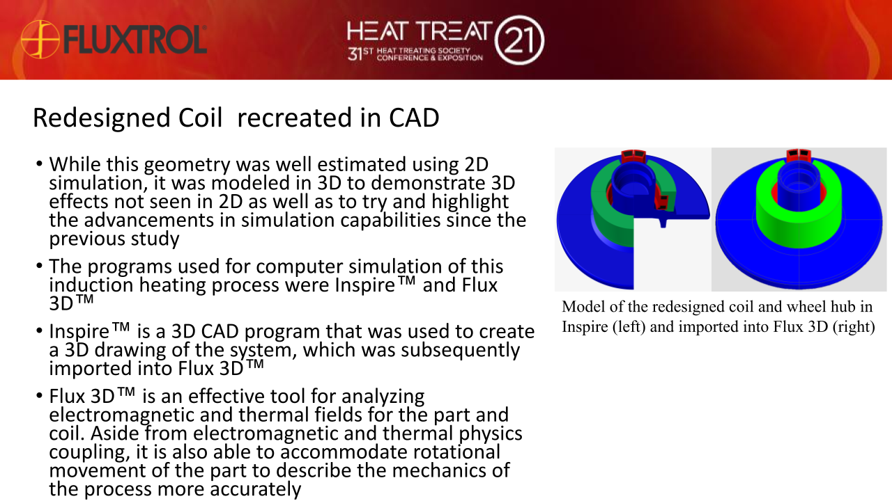 Fluxtrol | HTS 2021 3D Simulation of an Automotive Wheel Hub and Induction Hardening Coil to Solve Coil Lifetime Issues - Slide 15