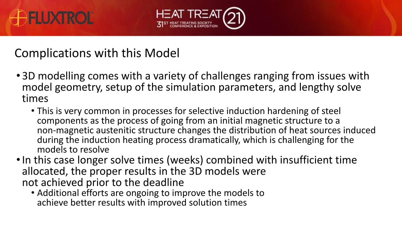 Fluxtrol | HTS 2021 3D Simulation of an Automotive Wheel Hub and Induction Hardening Coil to Solve Coil Lifetime Issues - Slide 18