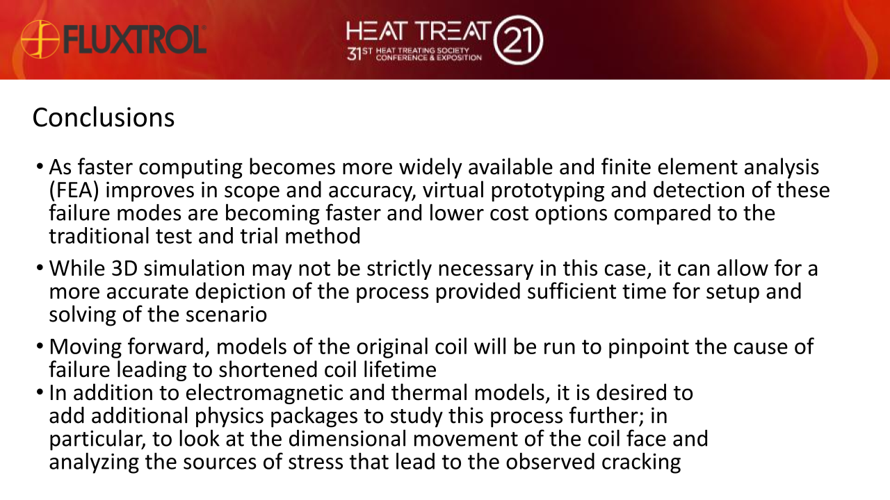 Fluxtrol | HTS 2021 3D Simulation of an Automotive Wheel Hub and Induction Hardening Coil to Solve Coil Lifetime Issues - Slide 23