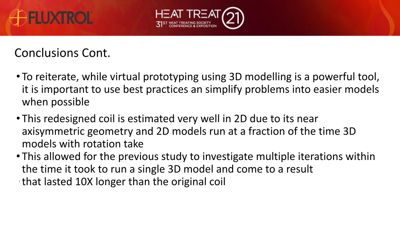 Fluxtrol | HTS 2021 3D Simulation of an Automotive Wheel Hub and Induction Hardening Coil to Solve Coil Lifetime Issues - Slide 24