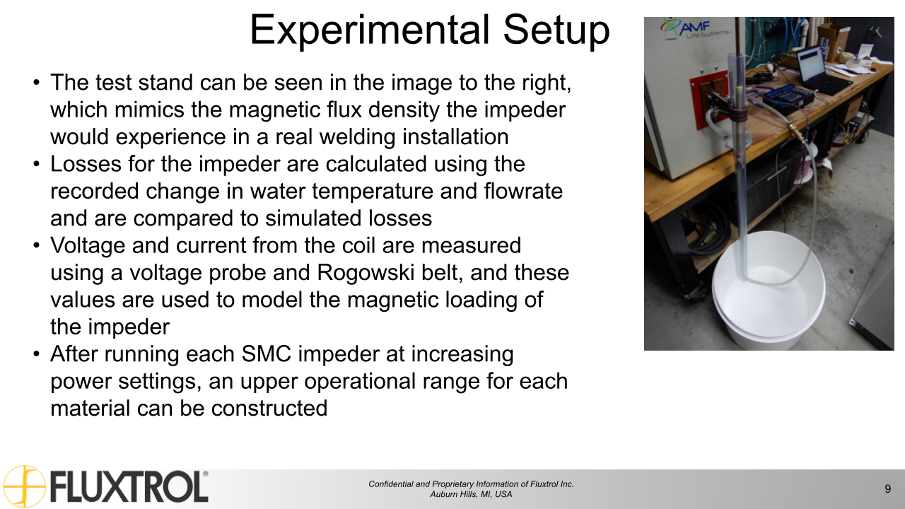 Fluxtrol | IMAT 2021 Physical Simulation of Soft Magnetic Composite Impeder Performance - Slide 9