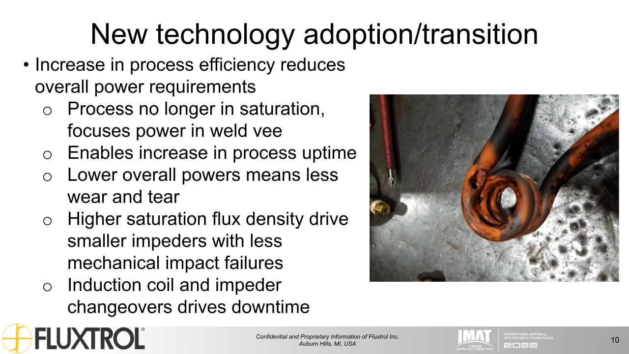 Fluxtrol | IMAT 2022 Physical Simulation and Computational Modelling for Validation of Soft Magnetic Composite Impeder Performance - Slide 10