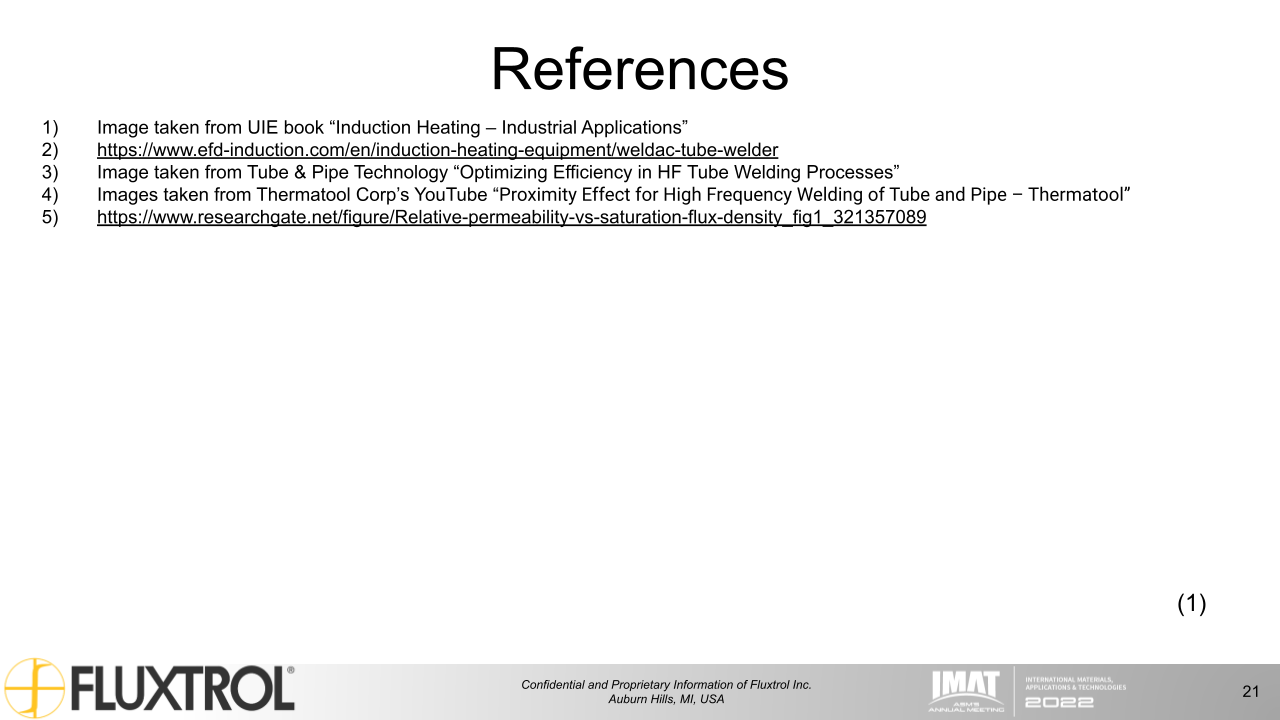 Fluxtrol | IMAT 2022 Physical Simulation and Computational Modelling for Validation of Soft Magnetic Composite Impeder Performance - Slide 21